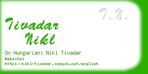 tivadar nikl business card